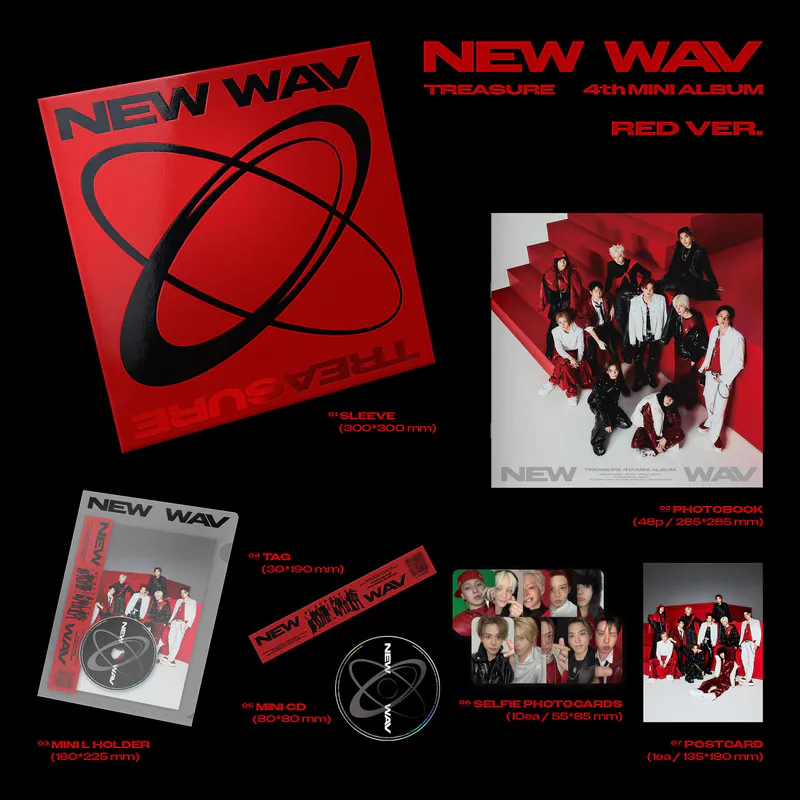 TREASURE - 4th MINI ALBUM [NEW WAV] RED VER. 7