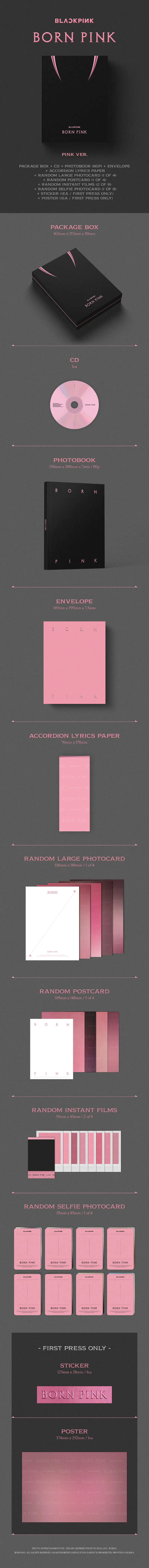 [랜덤] BLACKPINK (블랙핑크) - 정규 2집 [BORN PINK] 상세 이미지 2