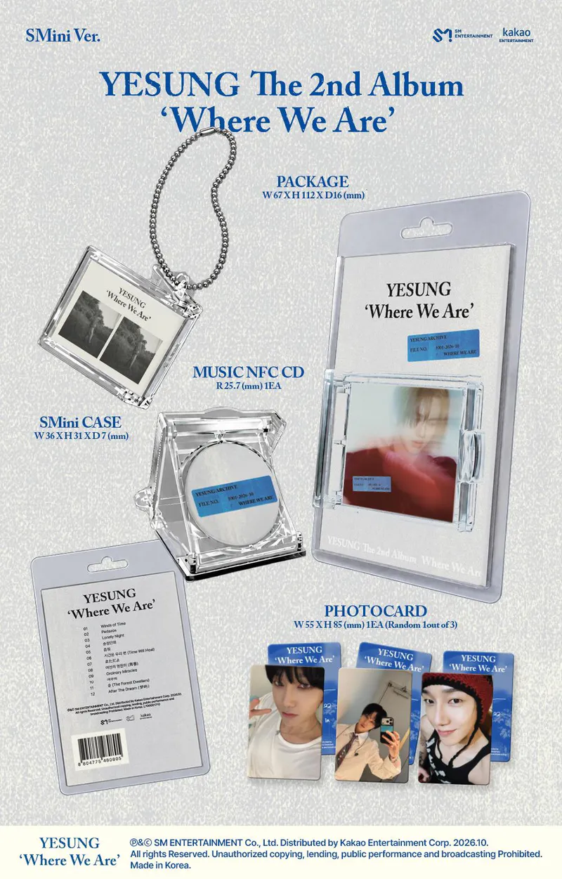 예성 - 6TH MINI ALBUM 정규 2집 [Where We Are] (SMini Ver.)(스마트앨범) 2