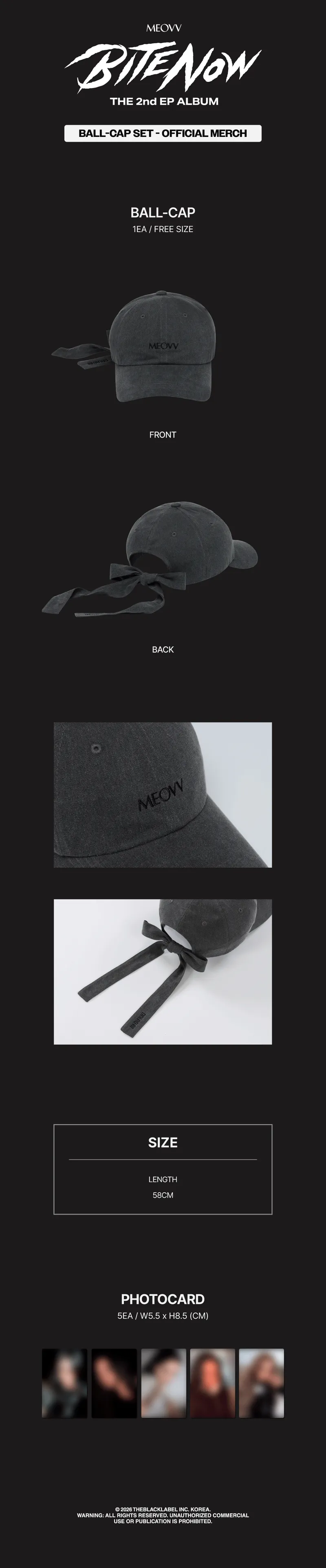 MEOVV (미야오) - MEOVV BALL-CAP SET - BITE NOW OFFICIAL MERCH 2