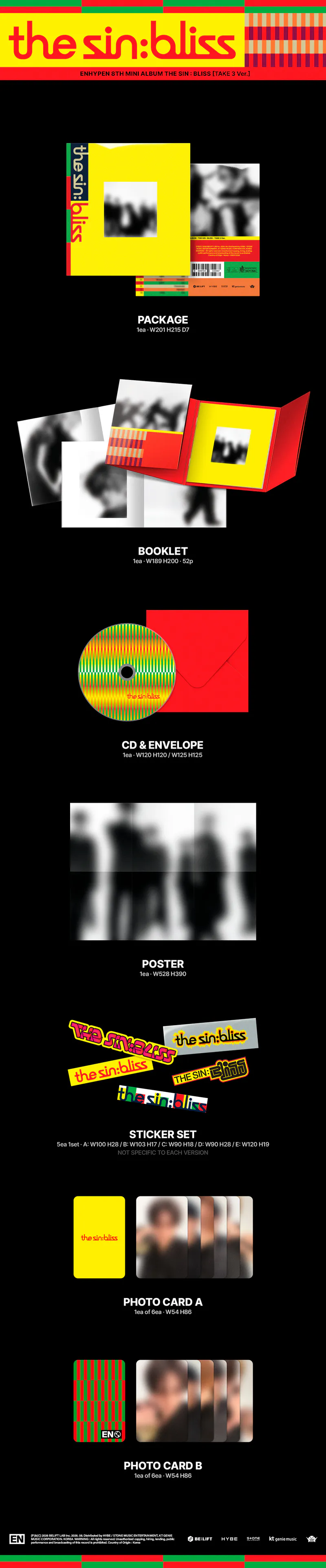 [랜덤] ENHYPEN - THE SIN : BLISS [TAKE 1 Ver. / TAKE 2 Ver. / TAKE 3 Ver. / TAKE 4 Ver.] 7