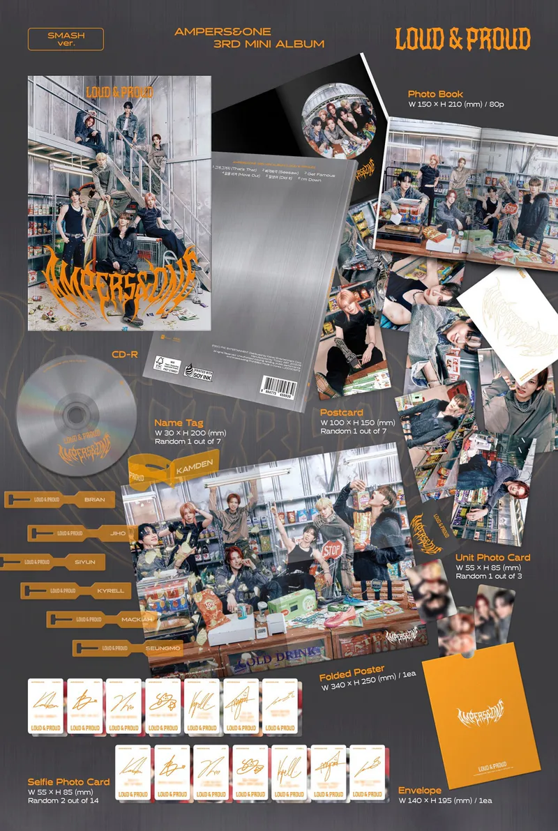 [랜덤] 앰퍼샌드원 (AMPERS&ONE) - 3rd Mini Album [LOUD & PROUD] (CD)  (TARGET ver. / SMASH ver.) 3