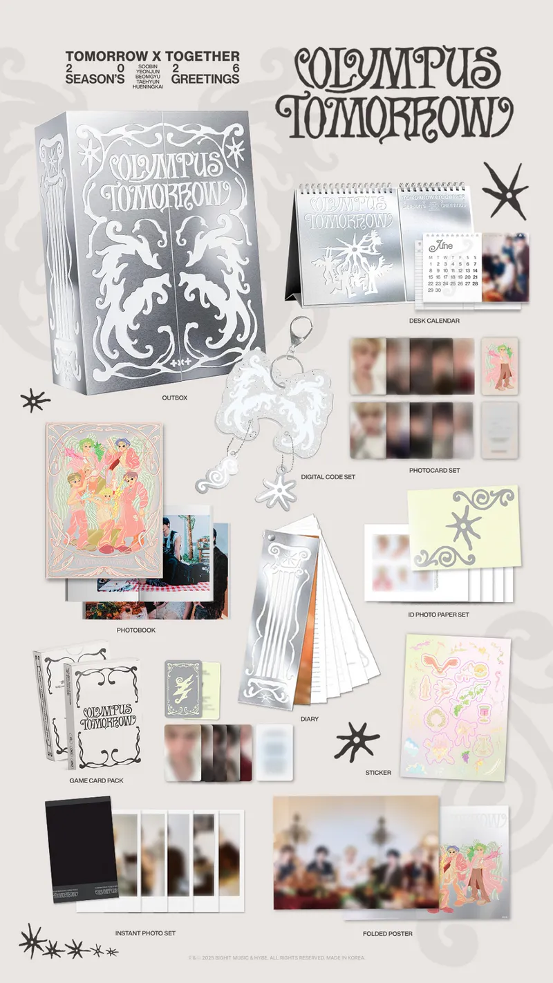 [세트] 투모로우바이투게더 (TXT) - TOMORROW X TOGETHER 2026 SEASON’S GREETINGS + PPULBATU 2026 CALENDAR 2