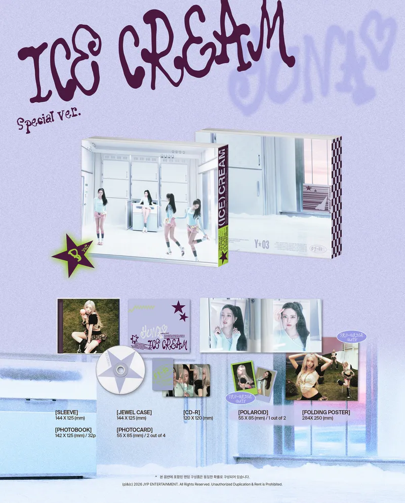 [세트] YUNA(ITZY) - [Ice Cream] SPECIAL Ver. (총 2종, A/B Ver.) 3