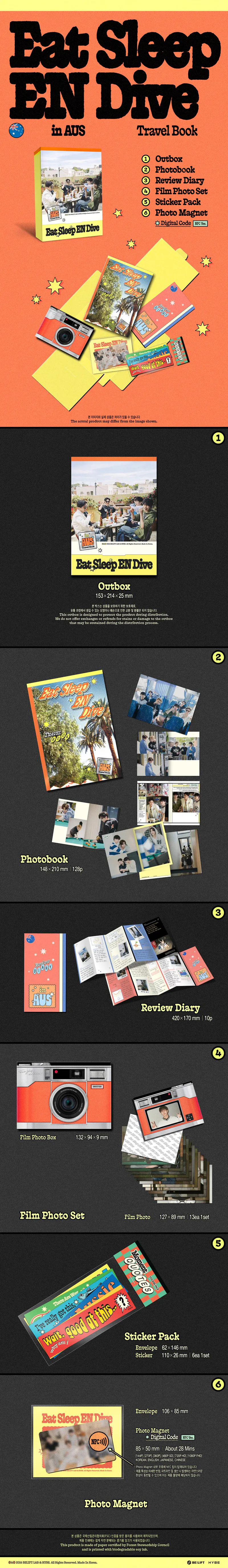 ENHYPEN - [먹고 자고 빠지고 in 호주] TRAVEL BOOK 2