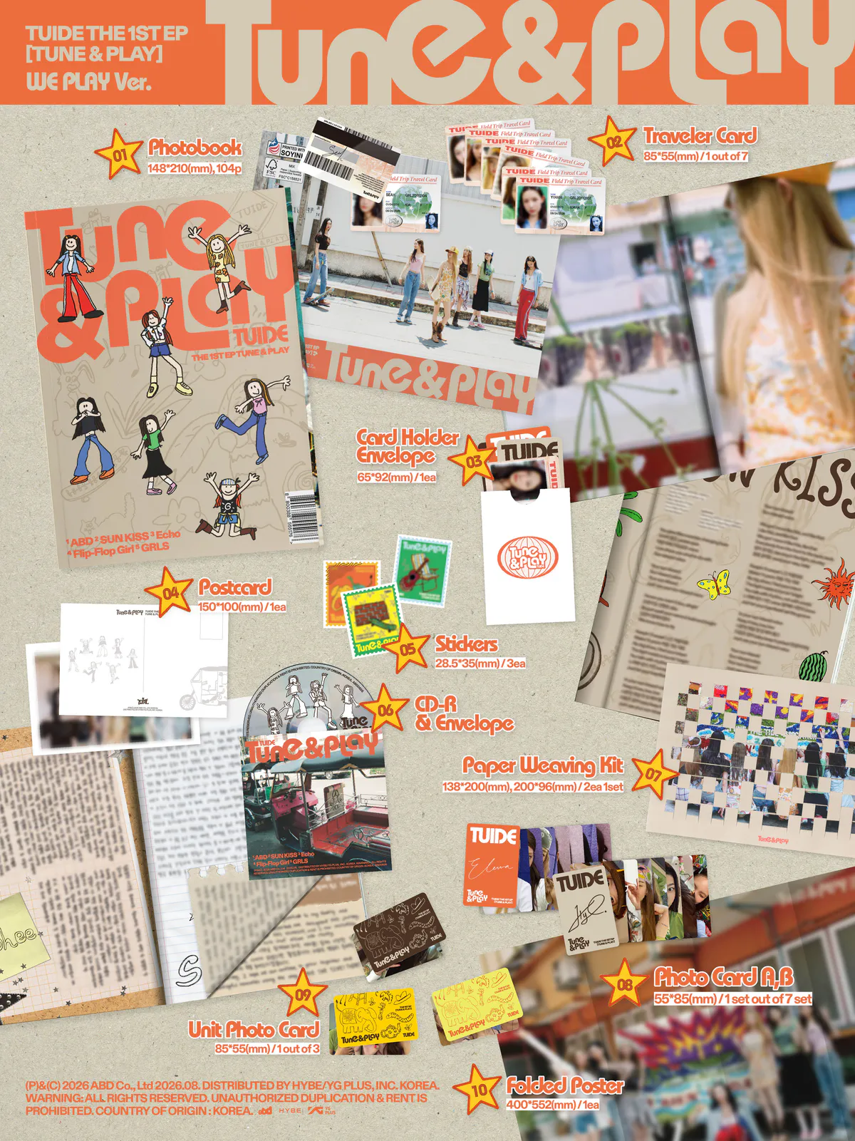 TUIDE(튜이드) - TUIDE The 1st EP [TUNE & PLAY] WE TUIDE (Special Book) ver. 상세 이미지 7