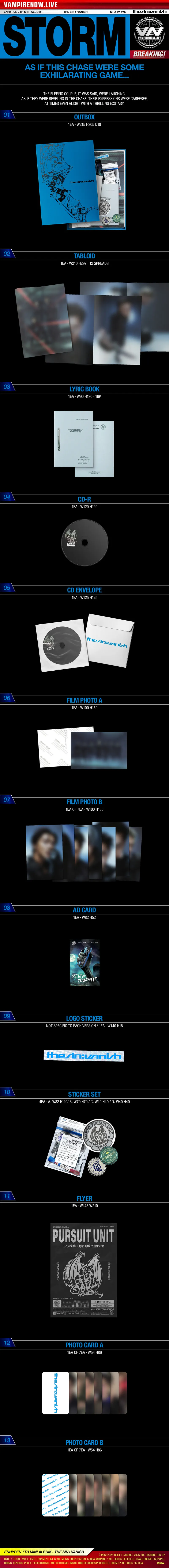 [랜덤] ENHYPEN (엔하이픈) - [THE SIN : VANISH] (FORBIDDEN Ver. / AFTERLIGHT Ver. / STORM Ver.) 4
