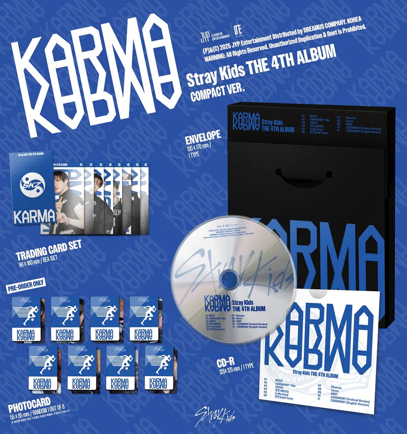 [스트레이키즈 神총공팀] Stray Kids (스트레이 키즈) - 정규 4집 [KARMA] (COMPACT VER.) 2