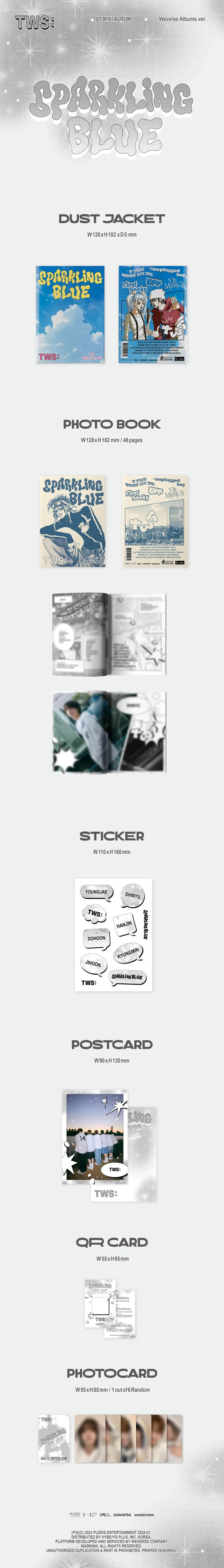 TWS (투어스) - 1st Mini Album [Sparkling Blue] (Weverse Albums ver.) 2