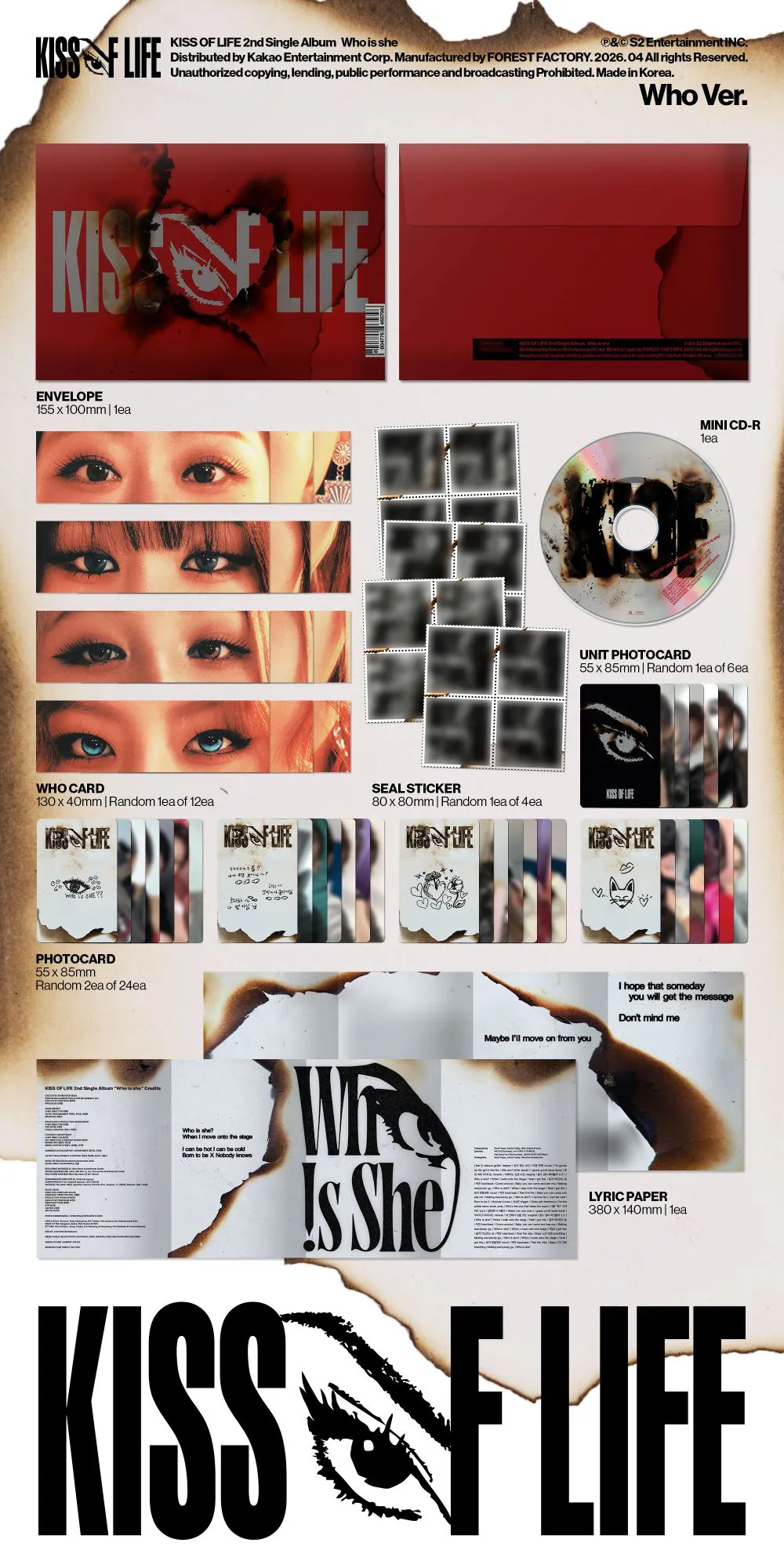 KISS OF LIFE (키스오브라이프) - 2nd Single Album [Who is she] (Who Ver.) 상세 이미지 2