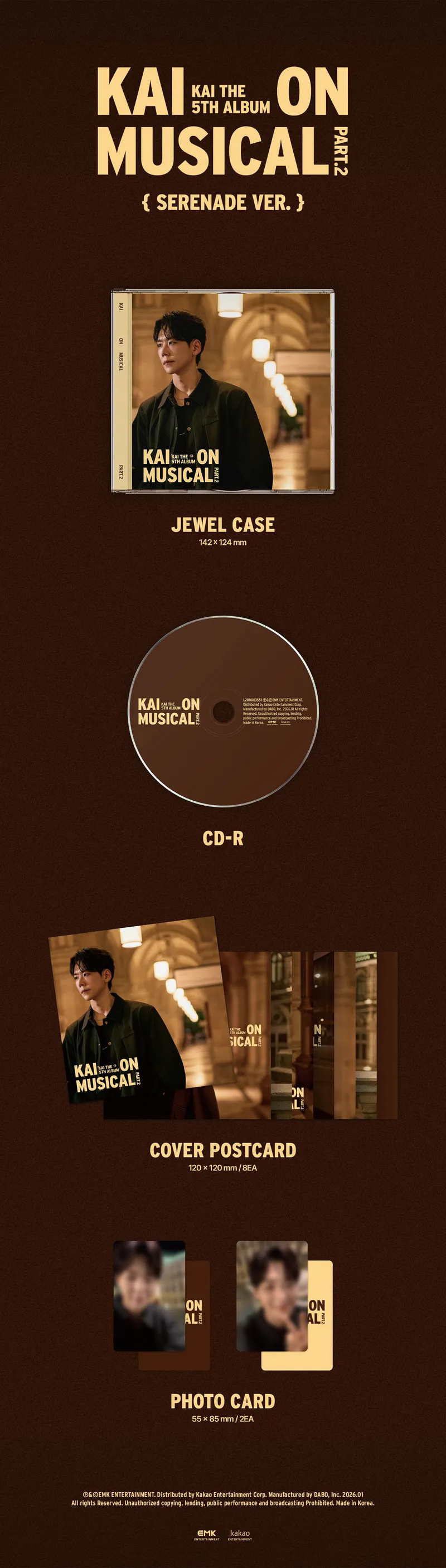 카이 (Kai) - 정규 5집[KAI ON MUSICAL Part.2] (Serenade Ver.) (CD) 2