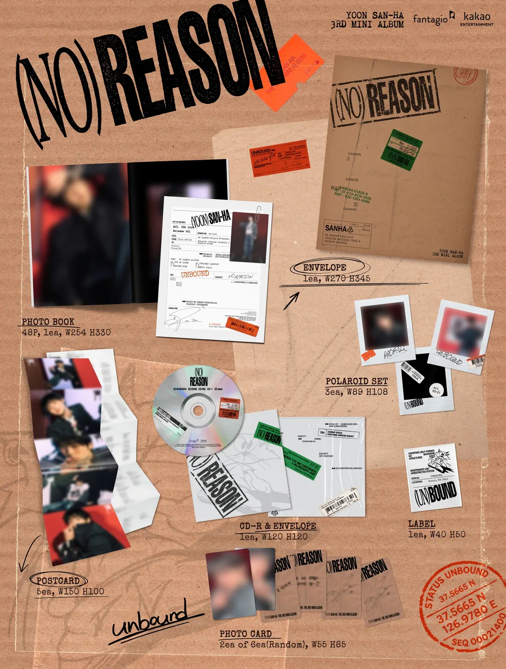 [세트] 윤산하 - 윤산하 3RD MINI ALBUM [NO REASON] (UNDEFINED VER. / UNBOUND VER.) 상세 이미지 3