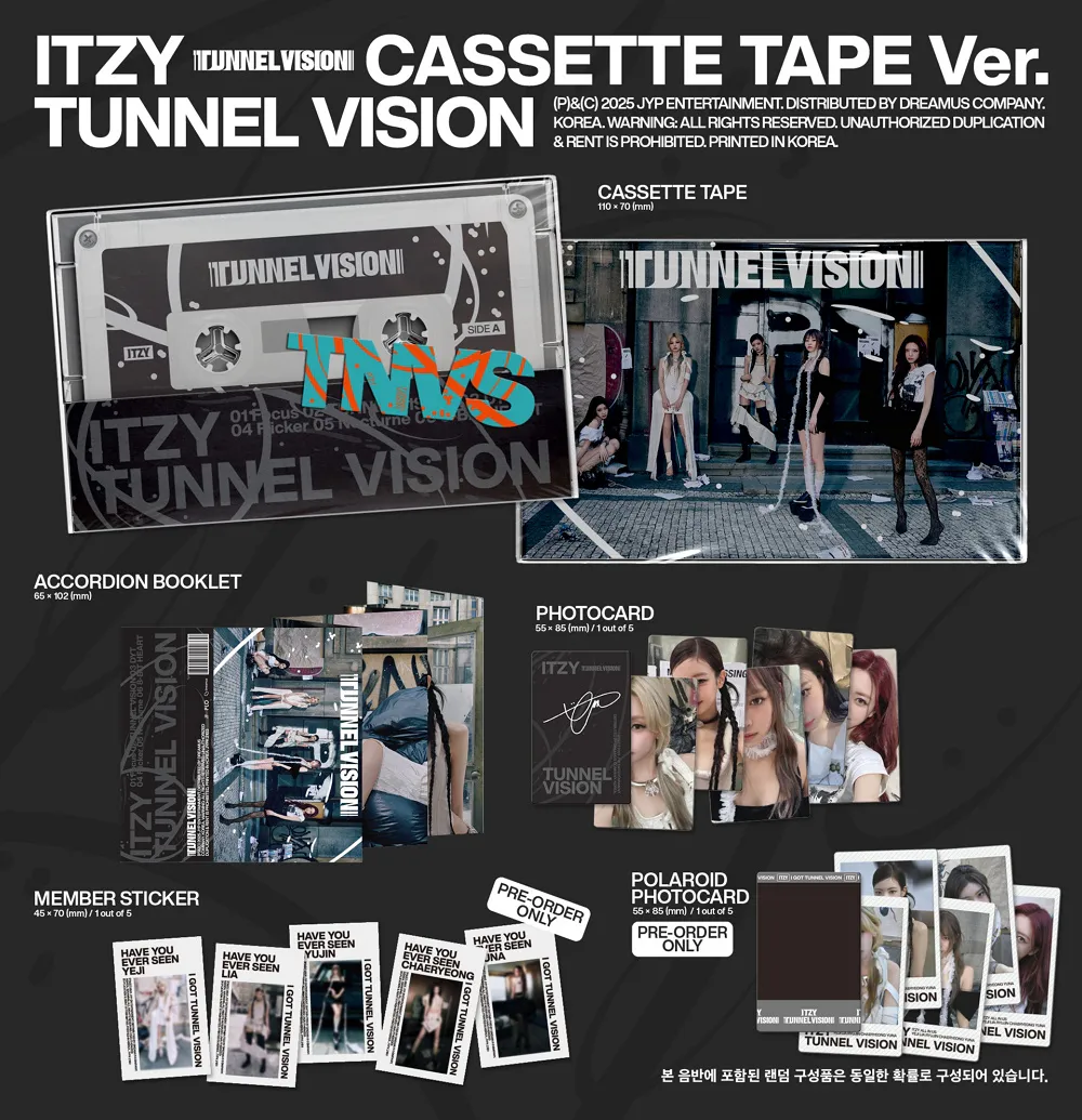 ITZY (있지) - [TUNNEL VISION] (Cassette Tape Ver.) 상세 이미지 2