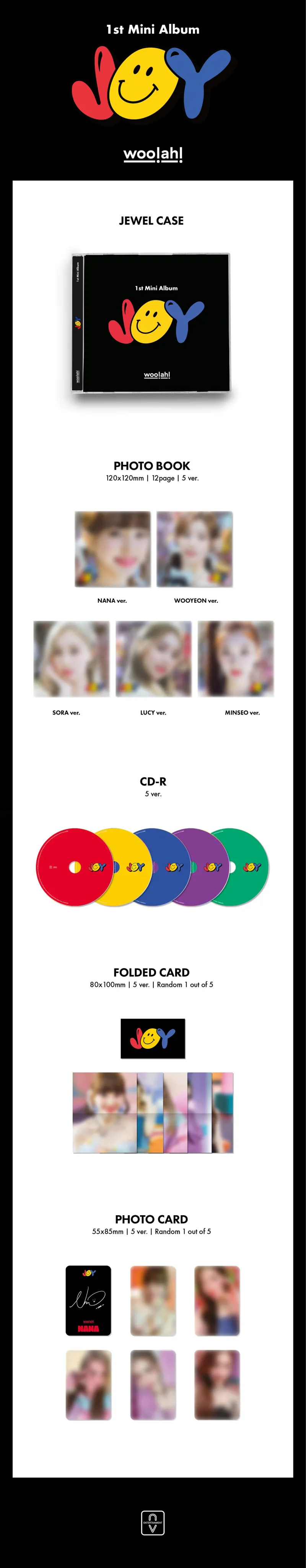 [랜덤] woo!ah! (우아!) - 미니 1집 [JOY] (Jewel ver.) (한정반) 2