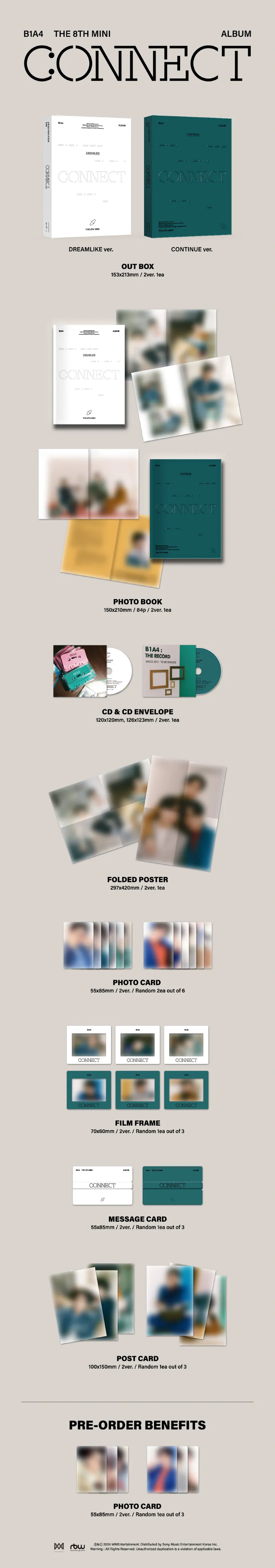 [랜덤] B1A4 (비원에이포) - 미니8집 [CONNECT] 상세 이미지 2