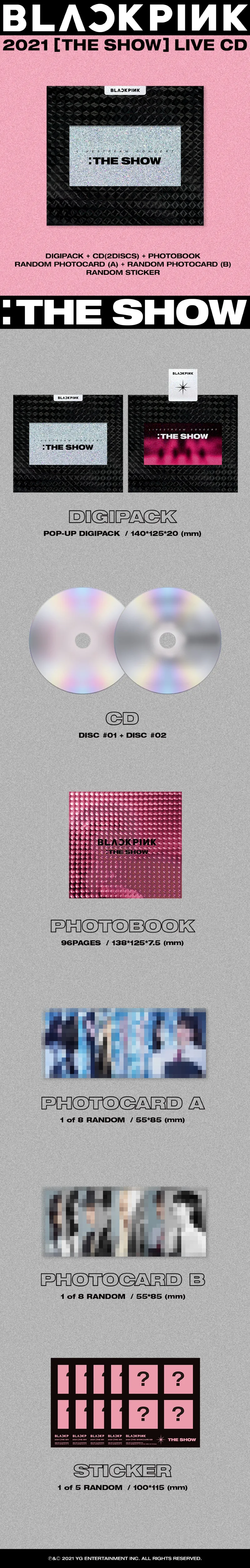 BLACKPINK (블랙핑크) - BLACKPINK 2021 [THE SHOW] LIVE CD (2CD) 상세 이미지 2