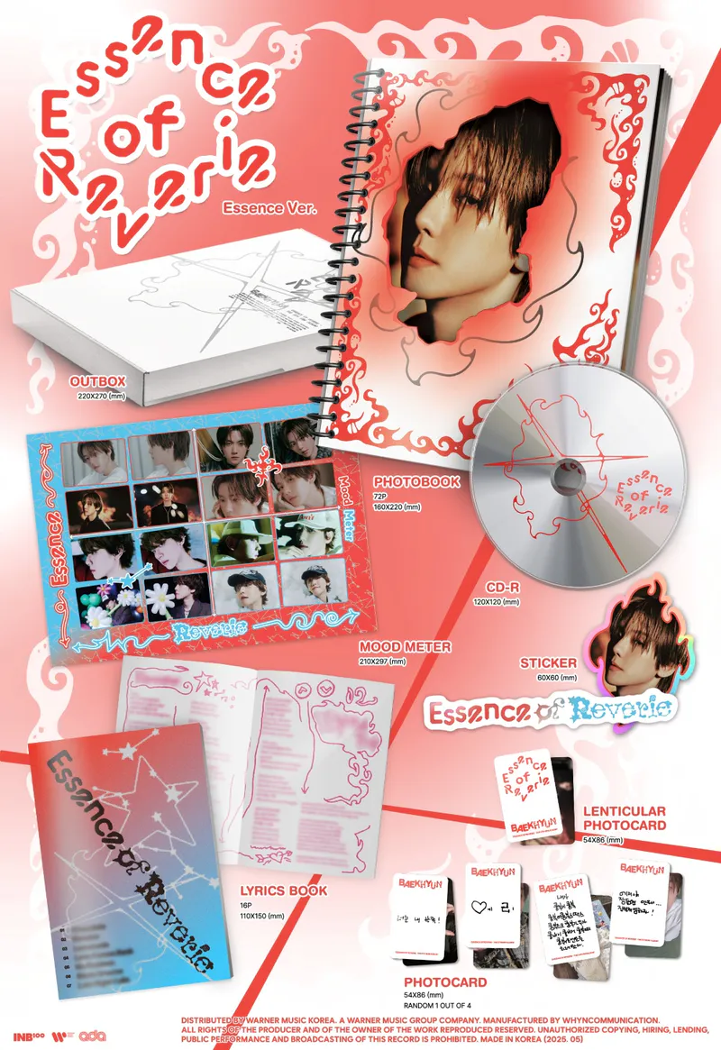 [랜덤] 백현 (BAEKHYUN) - 미니 5집 [Essence of Reverie] (Essence Ver.) (Reverie Ver.) 2