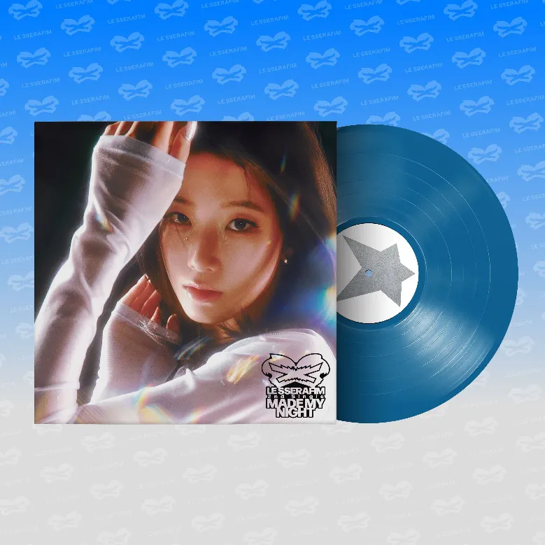 LE SSERAFIM - 2nd Single Album 'Made My Night' Vinyl (SKY BLUE ver.) 3