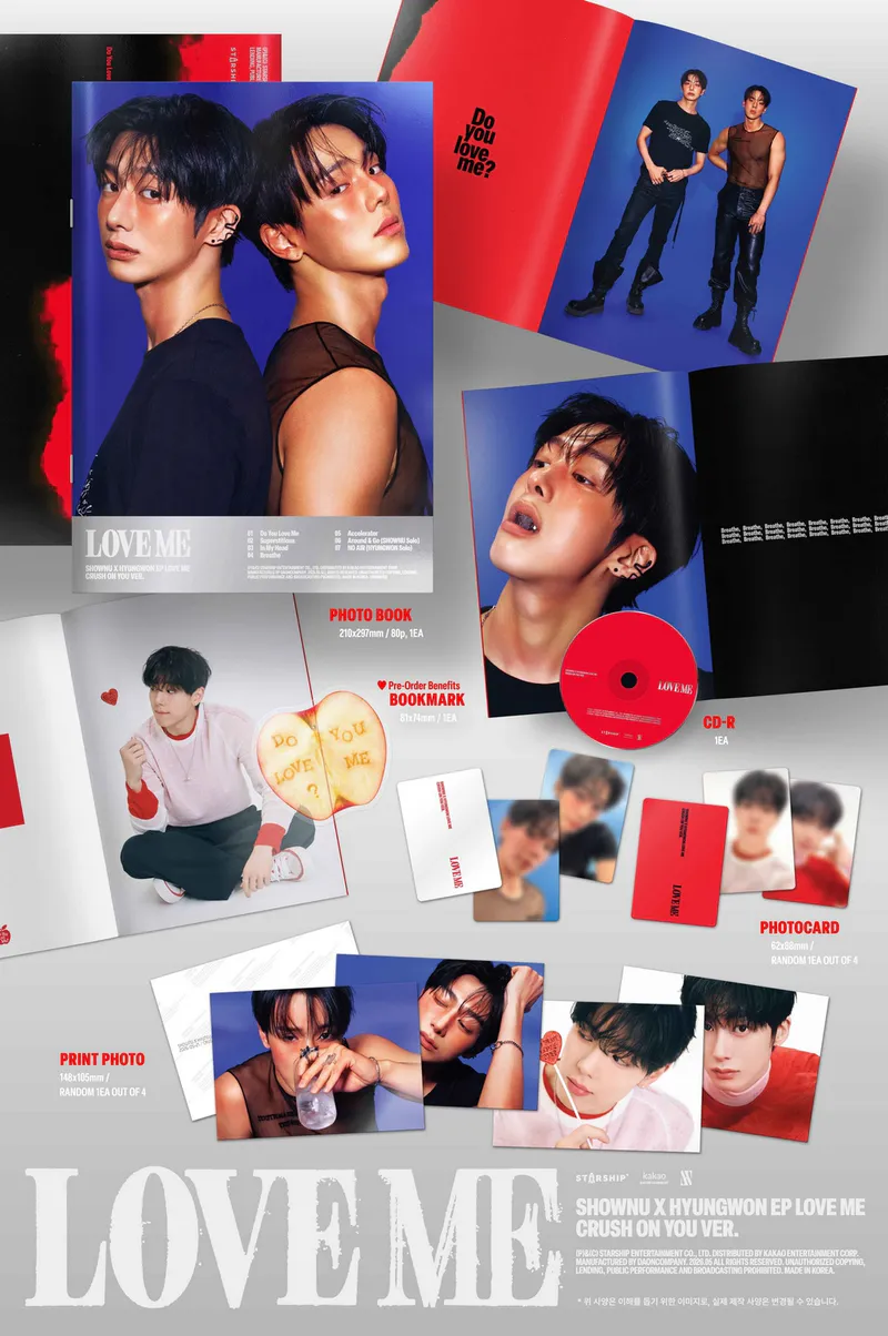 [세트] 셔누X형원 (몬스타엑스) - SHOWNU X HYUNGWON EP [LOVE ME] 4