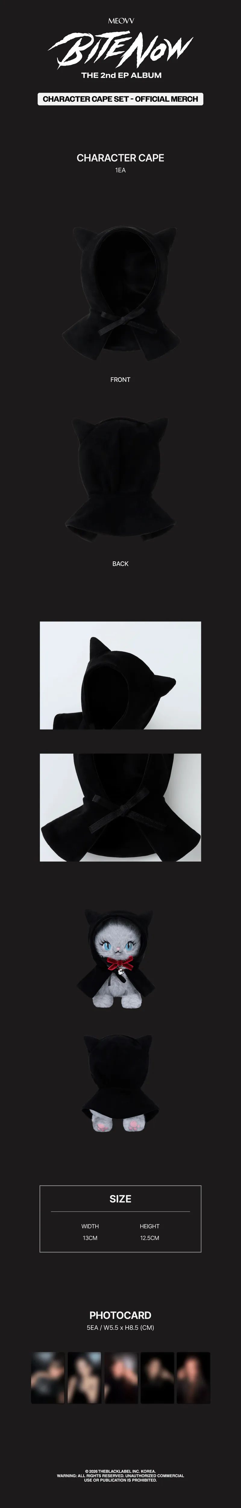 MEOVV (미야오) - MEOVV CHARACTER CAPE SET - BITE NOW OFFICIAL MERCH 2