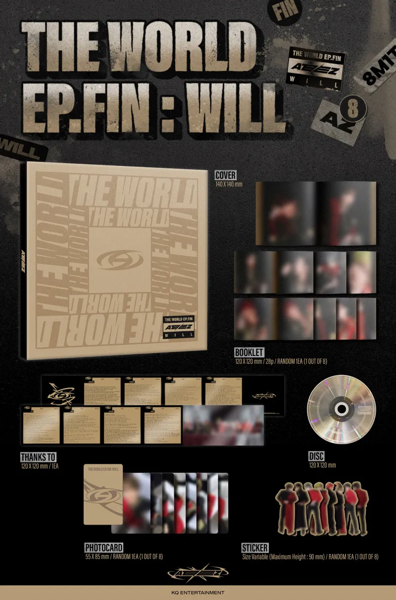 [세트] ATEEZ (에이티즈) - [THE WORLD EP.FIN : WILL] (Digipak VER.) 2