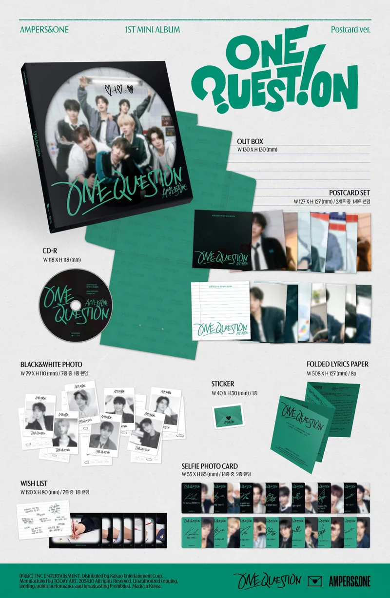 앰퍼샌드원 (AMPERS&ONE) - 미니 1집 [ONE QUESTION] (Postcard ver.) 2