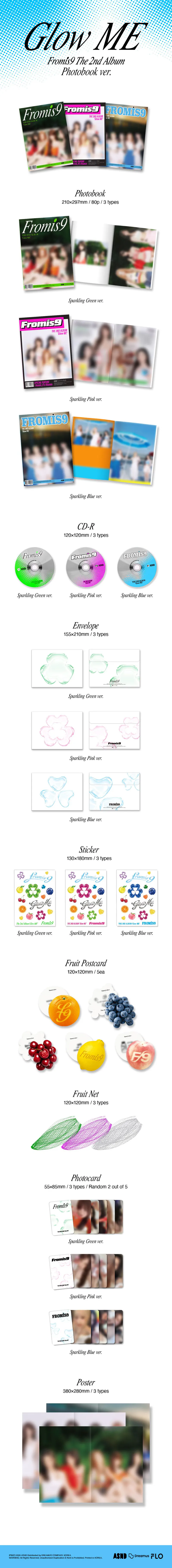 [세트] 프로미스나인 (fromis_9) - 정규앨범 2집 [Glow ME] (Photobook Ver.) 2