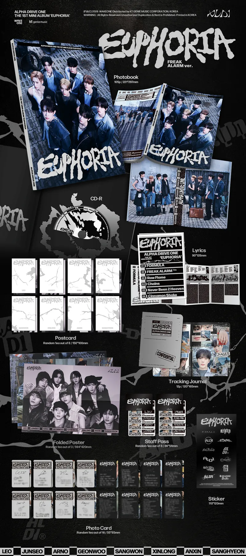 ALPHA DRIVE ONE - THE 1ST MINI ALBUM [EUPHORIA] (FREAK ALARM ver.) 2