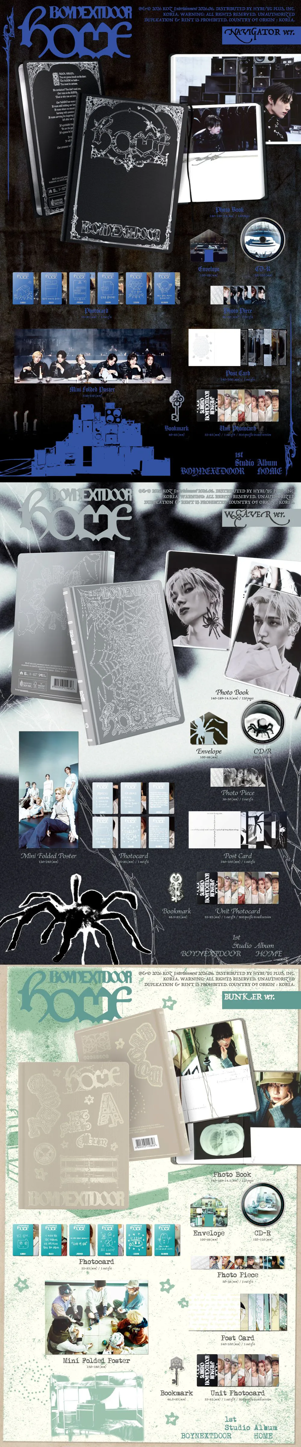 [랜덤] BOYNEXTDOOR (보이넥스트도어) - 1st Studio Album [HOME] 상세 이미지 2