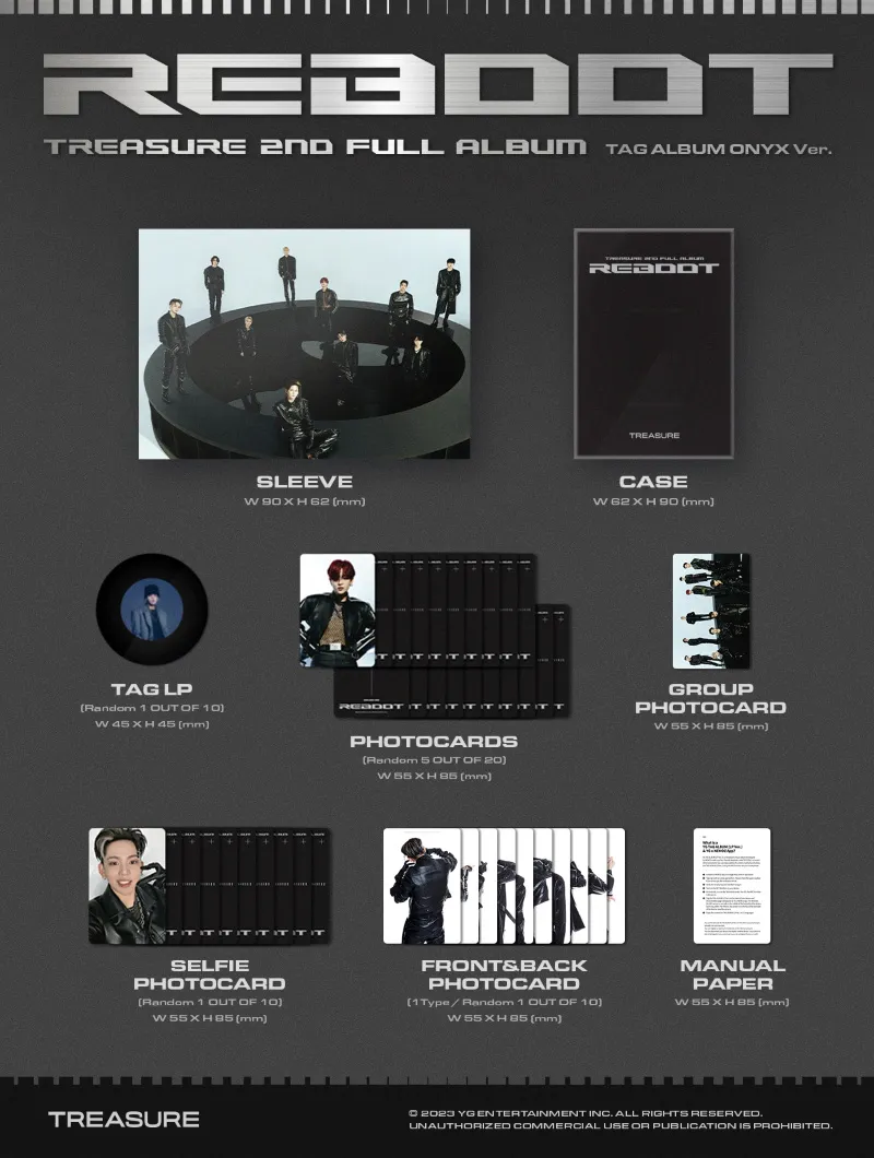 [랜덤] TREASURE (트레저) - 정규 2집 [REBOOT] (YG TAG ALBUM ver.) 상세 이미지 2