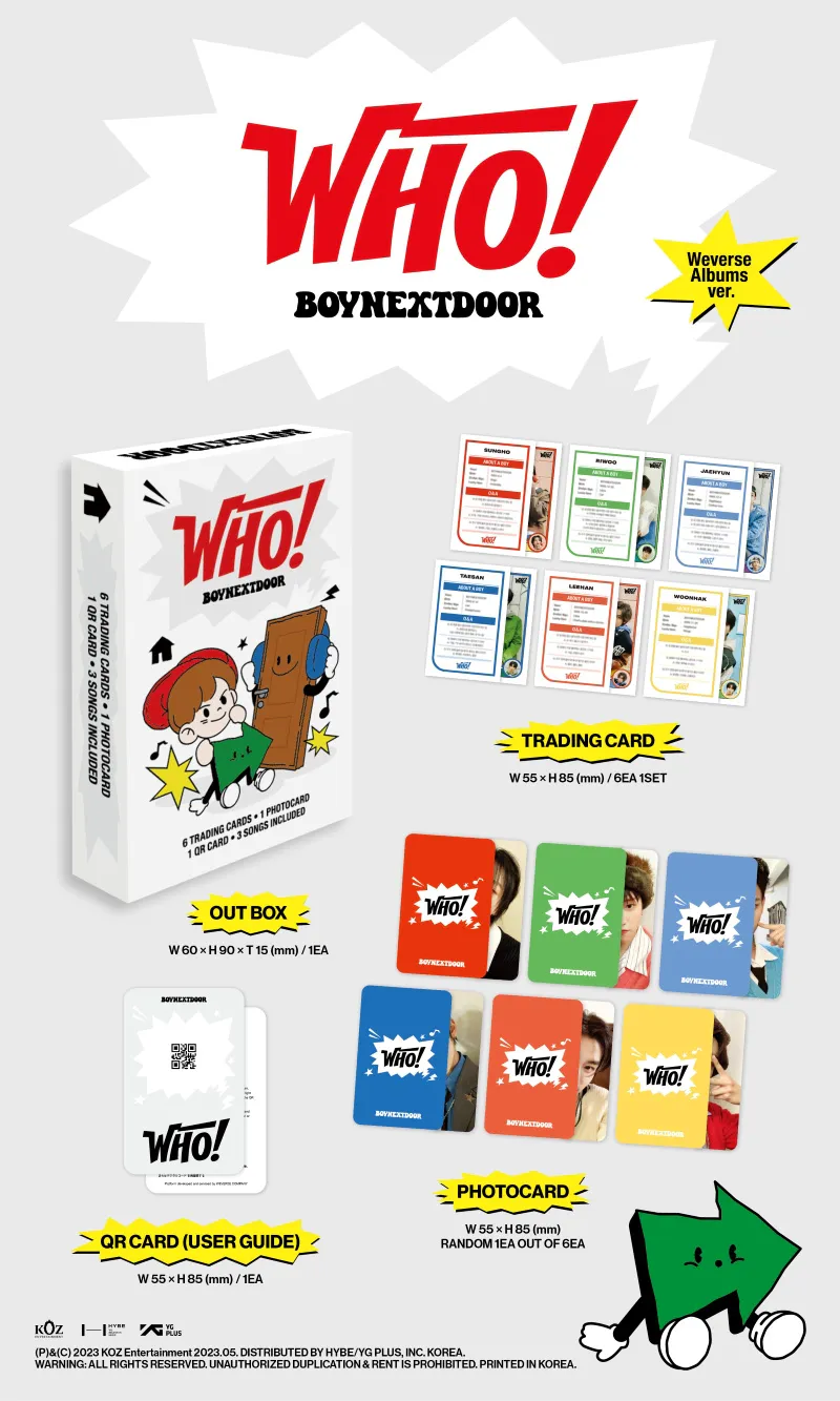 BOYNEXTDOOR (보이넥스트도어) - 싱글 1집 [WHO!] (Weverse Albums ver.) 상세 이미지 2