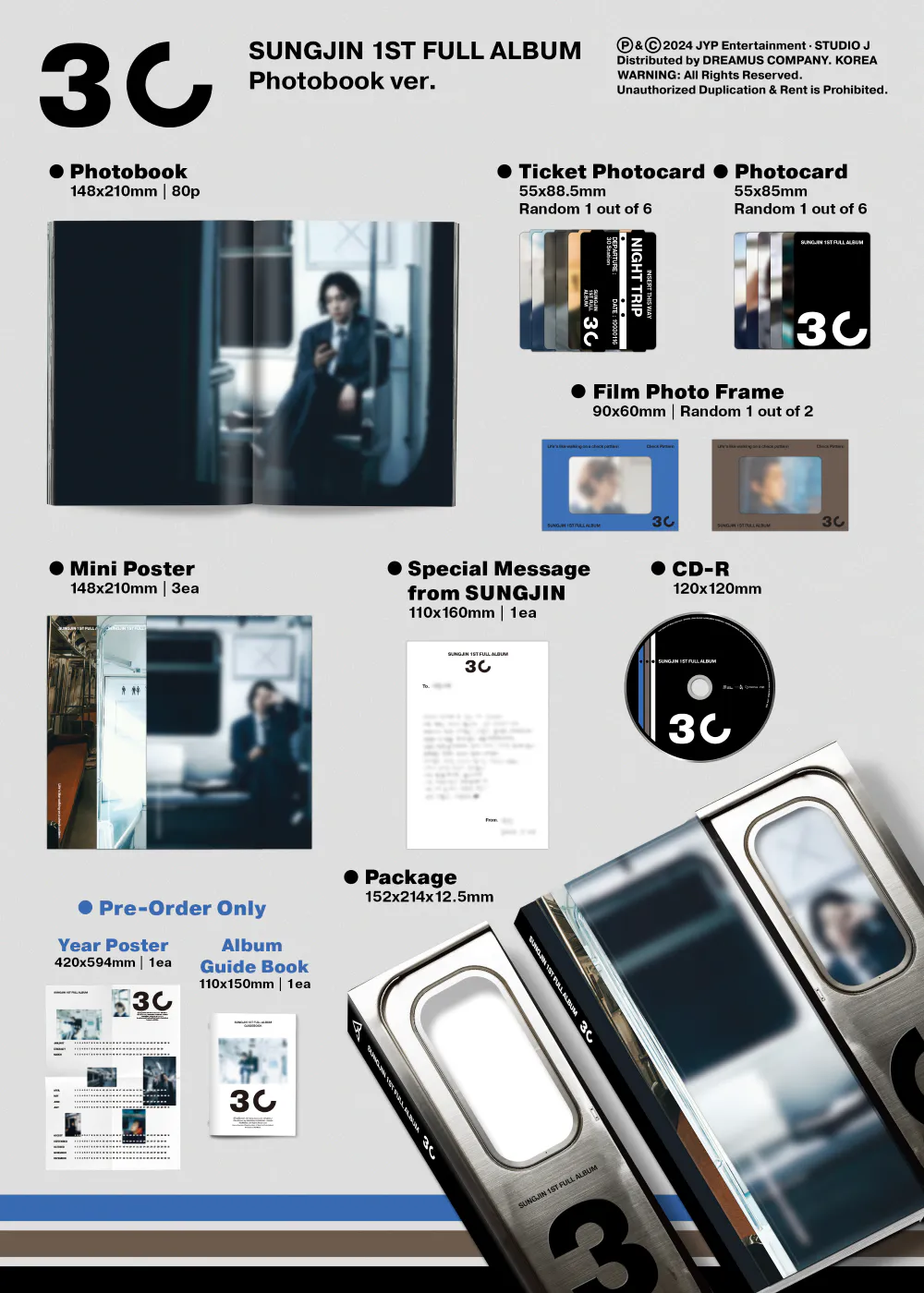 성진 (DAY6)  - 정규 1집 [30] (PHOTOBOOK Ver.) 상세 이미지 2