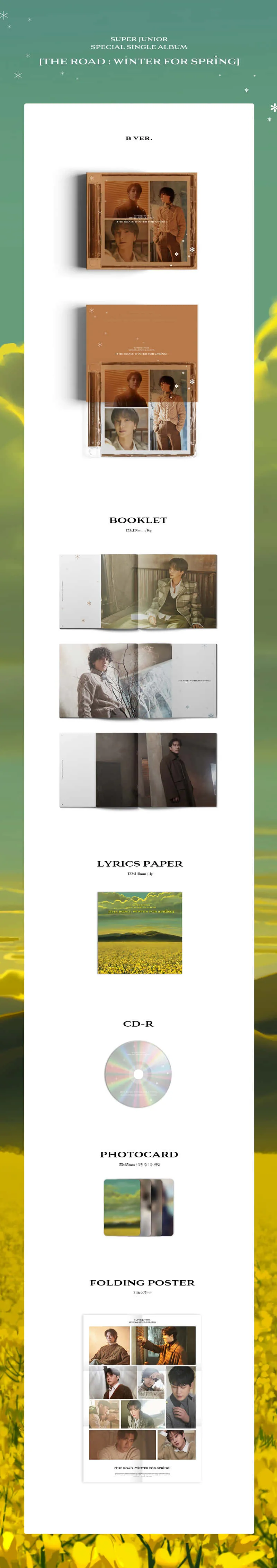 슈퍼주니어 (Super Junior) - 스페셜 싱글 앨범 [The Road : Winter for Spring] (B ver) 상세 이미지 2
