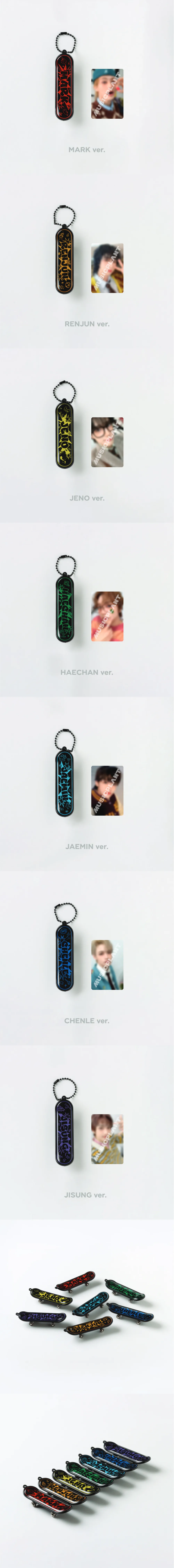2024 NCT DREAM ’THE DREAM SHOW 3 :  DREAMSCAPE‘ FINALE in SEOUL MD - SKATEBOARD KEYCHAIN SET 상세 이미지 2