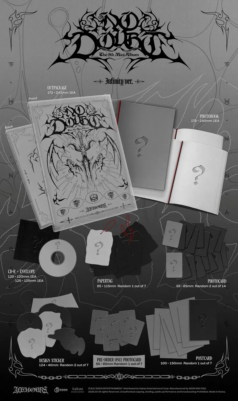 ALL(H)OURS(올아워즈) - FIFTH MINI ALBUM [NO DOUBT] (INFINITY ver.) 2