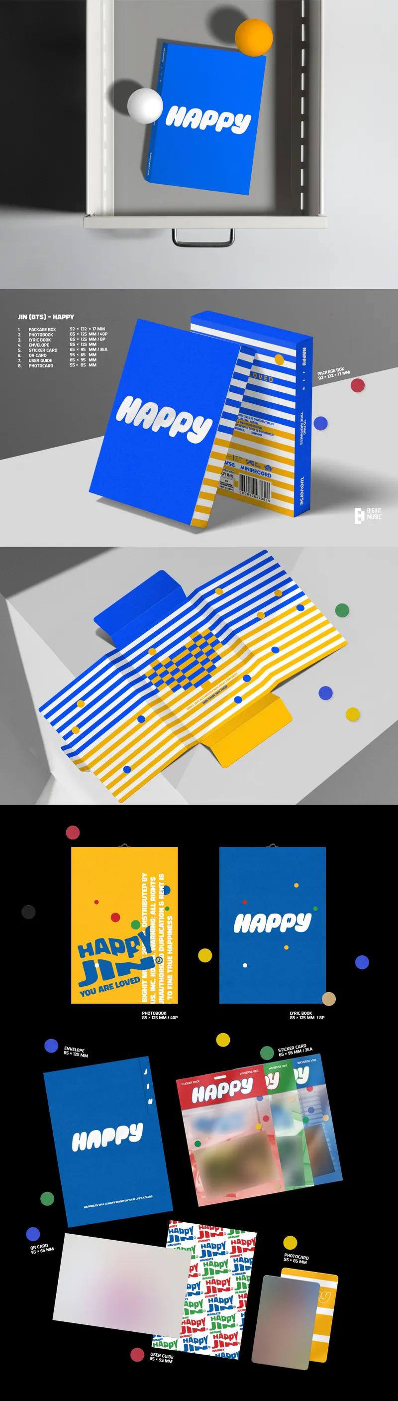 진 (방탄소년단) - 솔로 앨범 [Happy] (Weverse Albums ver.) 2