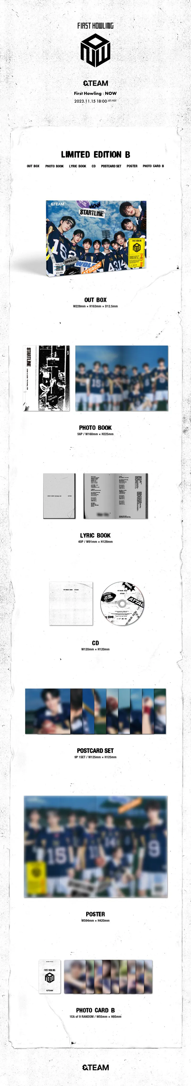 &TEAM (앤팀) - 1st ALBUM [First Howling : NOW] (LIMITED EDITION B) 2