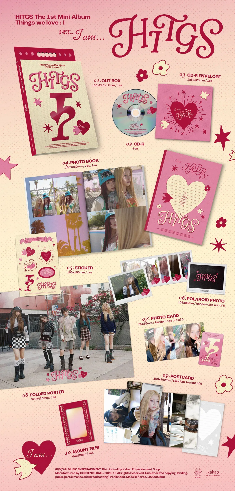[랜덤]HITGS (힛지스) - The 1st Mini Album - [Things we love : I] [2종 중 랜덤 1종] 상세 이미지 2