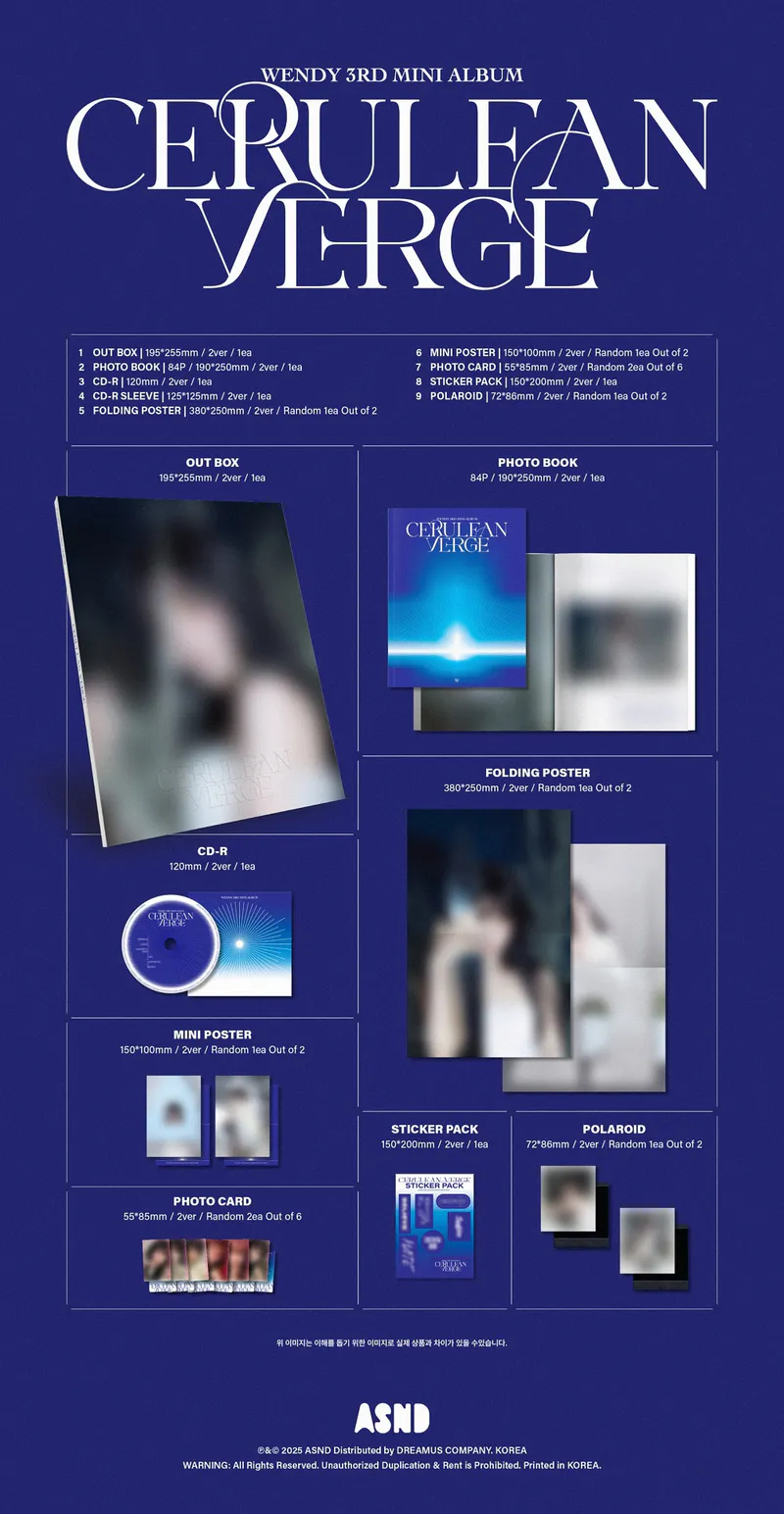 [랜덤] 웬디(WENDY) - 미니3집 [Cerulean Verge] (Photobook Ver.) 2