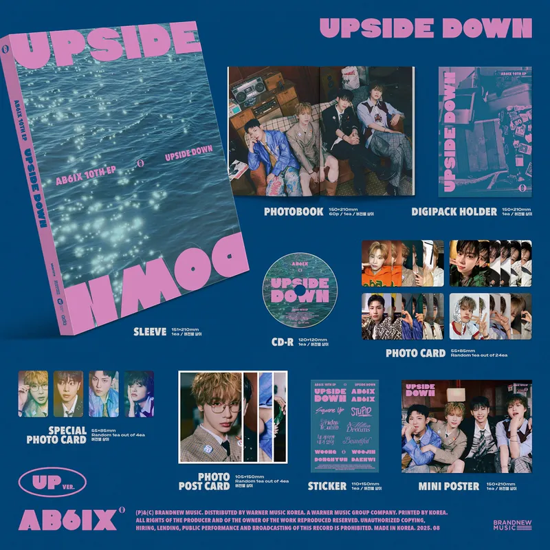 [세트] AB6IX (에이비식스) - 10TH EP [UPSIDE DOWN] [Photobook VER.] (UP Ver. / DOWN Ver.) 2